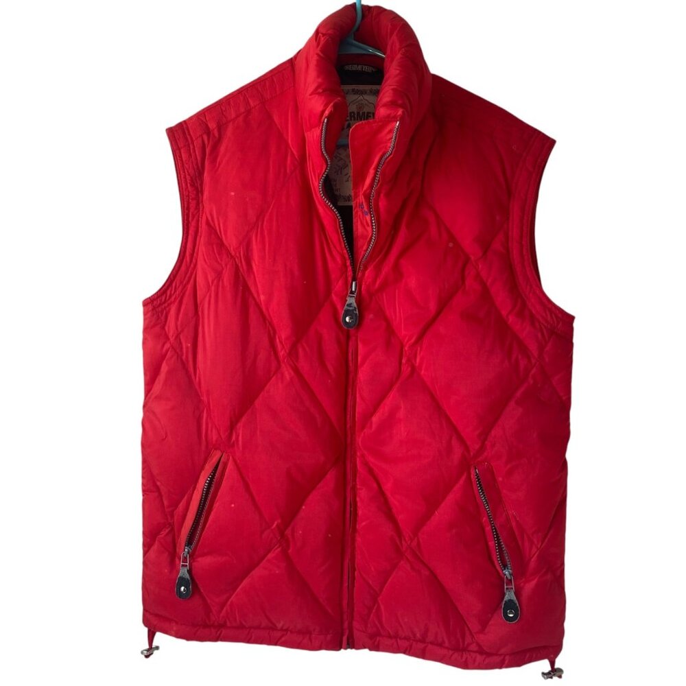 Obermeyer‎ Women 6 Quilted Red Goose Down Puffer Vest Zipper Pockets Outdoor